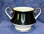 Carico Mystique Black & White W/ Silver/platinum Trim Sugar Bowl (no Lid)-ec. Fixed Price $23.00.