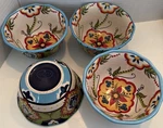 Espana Lifestyle Bocca 6" Cereal / Soup Bowls Set Of 4 -euc. Fixed Price $44.00.