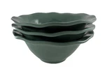 Qsquared New York City Melamine Green Ruffled Bowls (3) 6.5 2-3/4. Fixed Price $18.00.