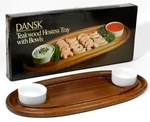 Dansk Teak Serving Tray Charcuterie Board With Bowls New. Fixed Price $124.99.