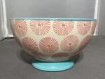 The Pioneer Woman China Happiness Kitchen Red & Aqua 6" Footed Soup Cereal Bowl. Fixed Price $12.50.