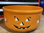 Rare Pumpkin Halloween Bowl By Waechtersbach. Fixed Price $58.00.