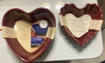 Chantal Heart Bake Pans 3 Cups Smooth And 1/4 Ruffled Edge Valentines. Fixed Price $17.49.