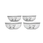 Omniware Country Farm Salad Bowls, Set Of 4 - Pig, Rustic Stoneware Dinnerwar.... Fixed Price $56.99.