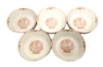 Set Of Pink Sea Shell 6.25" Soup Bowl Sangostone Stoneware Coquille 3664. Fixed Price $57.99.