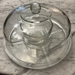 Glass Divided Serving Dip Bowl Dish Tray With Lid,party, Event And Gatherings ... Fixed Price $28.00.