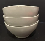 Fortessa Vitraluxe Dinnerware Heirloom Rice Cereal Bowls Smoke Set Of 3 Read. Fixed Price $19.99.