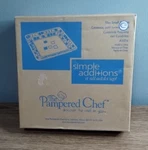 Pampered Chef Tiles Small Square Dish Plate Simple Additions Retired #2024 - Nob. Fixed Price $23.95.
