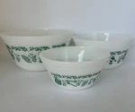 Federal Glass American Homestead Scandinavian 3 Bowl Set 5 6 7 Vintage. Fixed Price $28.62.