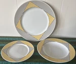Arita Tondo By Flona Stokes Structure, 1 Dinner, Salad Plate & Soup Bowl .. Fixed Price $49.99.