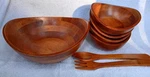 Nwt Woodard & Charles 7PC Salad Bowl Set Wave Pattern. Fixed Price $54.95.