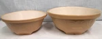 Lot Vintage Cloverleaf Tg Green Pottery Grip Tilt Stand Mixing Bowls 11" & 12". Fixed Price $99.00.