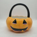 Home Target 2006 Halloween Hand-painted Ceramic Pumpkin Trick Or Treat Basket. Fixed Price $20.00.