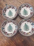 Spode Woodland Grove Christmas Tree Bowls, Set Of Four. Fixed Price $50.00.