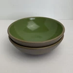 Set Of 2 Heath Pottery 104 Dessert Fruit Bowls Green Brown Lot Made In Usa. Fixed Price $100.00.