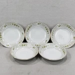 5 Mikasa Fine China Waverly 3901 Fruit/dessert/berry Bowls 7/8" Gold Trim. Fixed Price $24.99.