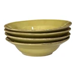 (4) Noble Excellence Astoria Green Soup Bowls Portuguese Stoneware Discontinued. Fixed Price $45.00.