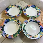 Christopher Stuart Optima Van Gogh Soup Bowls 9.5" Hk 208 Set Of 4 Euc. Fixed Price $44.00.