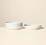 4PK 25OZ Scalloped Edge Stoneware Pasta/grain Bowl Cream - Hearth & Hand. Fixed Price $26.59.