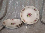 Set Of 4 - Union China Japan Rose Floral 7 1/2" Soup Cearal Bowls. Fixed Price $32.90.