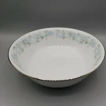 Noritake Blue Charm Round Serving Bowl #6978 Daisy Flower Floral Platinum Edge. Fixed Price $12.99.