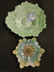 Nwt Global Collections Set Of 2 Decorative Turkish Glass Table Bowls Abstract. Fixed Price $29.95.