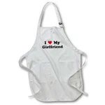 3DROSE Love My Girlfriend Medium Apron With Pockets 22X24-INCH Gift**. Fixed Price $23.66.