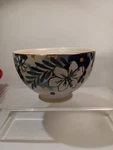 Anthropologie Astian Bowl Hedgehog Blue Flowers Soup Cereal Gold Dots Rare!. Fixed Price $24.00.
