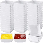 50 Pcs Melamine Dipping Bowls Bulk 3 Oz White Soy Sauce Serving Dishes Cups Cond. Fixed Price $57.72.