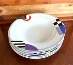 Mikasa Maxima High Spirits * CAK12 Rim Soup Bowls 9 1/8" Set Of 6 Japan. Fixed Price $89.95.