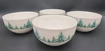 4- Royal Norfolk Pine Soup/cereal Bowls. Fixed Price $27.99.