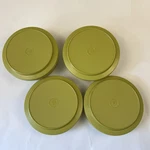 4X Vintage Retro Tupperware 1252 & 1206 Avocado Green Seal Serve Bowl With Lid. Fixed Price $30.00.