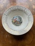 Vintage Sebring Pottery Chantilly Serving Bowl 22K Gold Trimmed T-S284. Fixed Price $19.99.