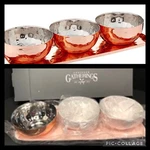 New Godinger Gatherings Copper Appetizer Condiment Bowl Set 4 Pcs Free Ship. Fixed Price $28.99.