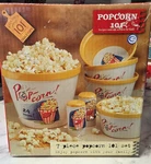 Kitchen Prep 101 By Tabletops Unlimited Ceramic Popcorn 7 Piece Family Set New. Fixed Price $80.00.