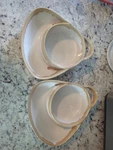Stoneware White Drip Glaze Soup Cracker Bowl By Ltd Commodities Set Of 2. Fixed Price $14.00.