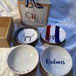Royal Doulton (4) Ed Ellen Degeneres Joy Love Kindness Smile 5.5" Fruit Bowlsnew. Fixed Price $20.00.