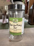 Now Real Food 1/2 Gallon 64 Oz Glass Sprouting Jar W/stainless Steel Screen Lid. Fixed Price $12.99.
