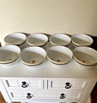 Lot Of 8 Rachael Ray Little Hoot Bowls Discontinued Autumn Porcelain Soup. Fixed Price $55.80.