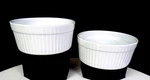 Bia Cordon Bleu Ribbed Classic White Porcelain 4 3/8" Ramekin Baking Dish Pair. Fixed Price $42.47.