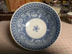 Vtg Japan 6" Aritayaki Wako-en Floral Arabesque Soup Rice Porcelain Bowl Blue. Fixed Price $9.99.