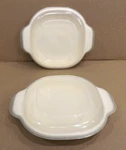 Vintage Rubbermaid Microwave Heatables Cookware - Beige 0061 Set Of 2. Fixed Price $38.50.