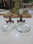 Set Of 8 Vintage Arcoroc France Classique Clear Glass Bread Dessert Plates. Fixed Price $24.95.