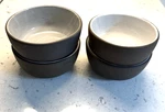 Jono Pandolfi Set 4 Union Bowl Earthenware Usa Handmade Brown Creme. Fixed Price $49.95.