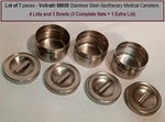 Lot Of 7 Pieces Vollrath 88009 Stainless Steel Medical Storage Canisters. Fixed Price $74.99.
