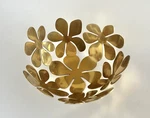 Vintage 1999 - Ikea Stockholm Gold Metal Flower Bowl 8" Monika Mulder. Fixed Price $24.99.
