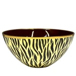 L' Objet Portugal Handmade 'zebra' Motif Gold Rim Porcelain 11" Centerpiece Bowl. Fixed Price $225.00.
