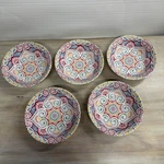Set Of Four (5) Members Mark Melamine Cortez Medallion 7.5" Cereal Bowl. Fixed Price $38.00.
