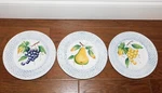 Intrada Fruit Plate Basketweave 8.25" Salad Set 3 Made Italy 6858/22 Decor. Fixed Price $23.24.