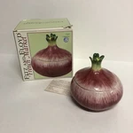 Fitz & Floyd French Market Red Onion Lidded Bowl Box Two Pieces New Old Stock. Fixed Price $39.99.